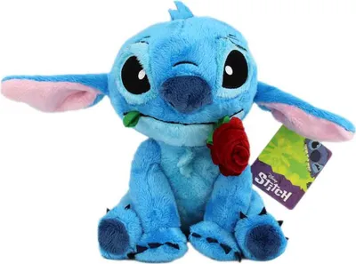 Produktbild von Stitch mit Rose Kuscheltier Disney - ca. 25 cm