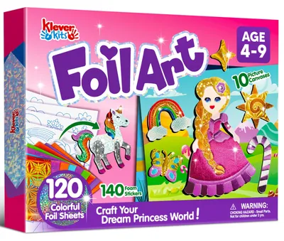 Produktbild von Prinzessinnen Folienkunst Set, für Kinder, Bastelset, Reisespielzeug, 4 Jahre
