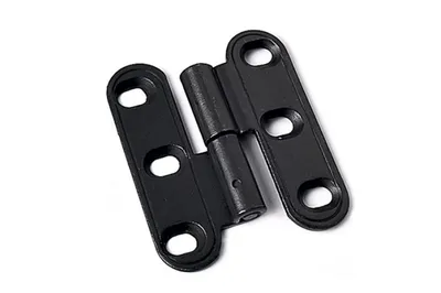 Produktbild von 4 Stück IHC Flaches Scharnier Eisenscharnier Alt Tür Einbautüren Schwarz Möbelband Links