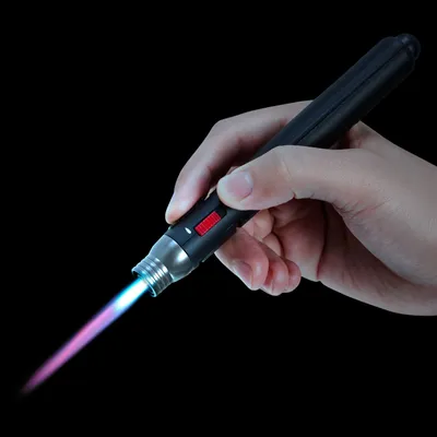 Produktbild von Professioneller Gaslötkolben - Nachfüllbar - Normale oder Jetflamme - Mit Klappständer und Piezozündung [28098]