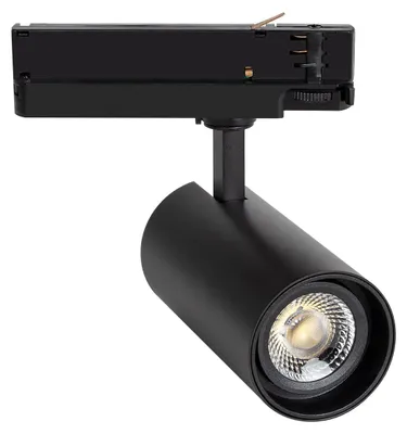 Produktbild von 3-Phasenstromschiene LED-Strahler 30W Fasano Dimmbar Schwarz 4000K tralweiß