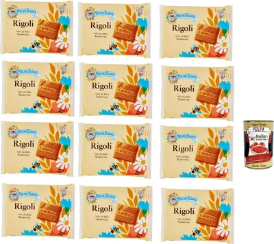 Produktbild von 12x Mulino Bianco Rigoli Shortbread-Kekse mit 100% italienischem Honig, 800 g + Italian Gourmet polpa 400g