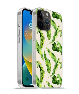 Produktbild von MuchoWow® Handyhülle Schutzhülle Hülle für Apple iPhone 14 Pro - Softcase Blatt - Tropisch - Muster Silikon Softcase Handy Hülle - Umschlag