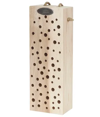 Produktbild von Dehner Natura Premium Insektenhotel Romina, Insektenhaus / Nistkasten für Bienen/Schmetterlinge/Käfer, ca. 10 x 29 x 6 cm, aus Karton aus FSC®-em Kiefernholz / Metall, natur