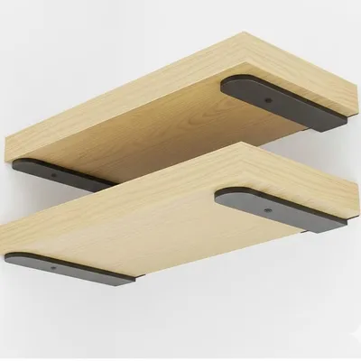 Image de Supports invisibles pour étagères, 30 cm, lot de 4 pour fixation murale