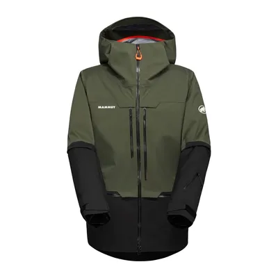 Haldigrat HS Hooded Jacket für Herren von Mammut; in Olivgrün und Schwarz; Hardshelljacke mit Kapuze.