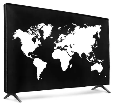 Produktbild von kwmobile 32" TV Abdeckung Indoor - Fernseher Hülle Bildschirmschutz Abdeckung - TV Bildschirm Staubschutzhülle - Fernsehabdeckung - Weiß Schwarz