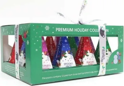 Productafbeelding van Kerstpiramide theeset (12x2) biologisch, 24 gram