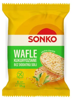 Produktbild von Sonko Maiswaffeln ohne Salzzusatz, glutenfrei, 35 g