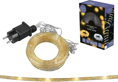 Produktbild von Weihnachtsbeleuchtung Beleuchtung Lichterkette Moon In The Room 72 LEDs Schnur mit Glitzer gold Lampen Warmweiß