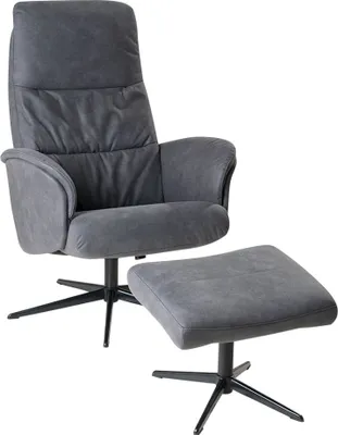 Produktbild von Relaxsessel - Anthrazit - Schwarz - Mikrofaser - Metallgestell - mit Relaxfunktion