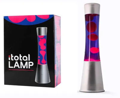 Produktbild von I-TOTAL® Lavalampe Magie Lavaspektakel Einzigartiges Lila Rose Gravity Silber