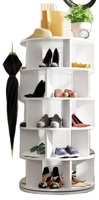 Imagen del producto de Estantería para zapatos, con 5 niveles, diseño giratorio, modelo estándar