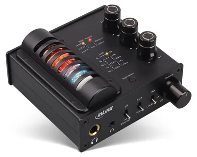 Produktbild von InLine AmpUSB-EQ - Hi-Res DSD Kopfhörer-Röhrenverstärker+ Equalizer - USB DAC