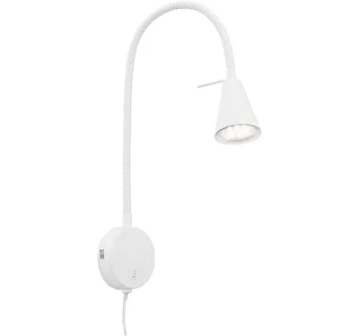 Immagine prodotto di Lampada da letto a LED flessibile Interruttore On/Off GU10 5 W bianco metallo Briloner