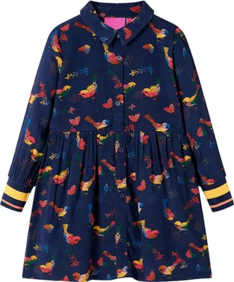 Produktbild von Kinderkleid mit Langen Ärmeln Marineblau 116