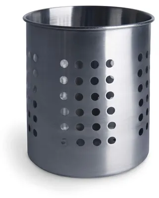 Bestekbak aus Edelstahl, silber, Ø 12 cm, Höhe 14 cm