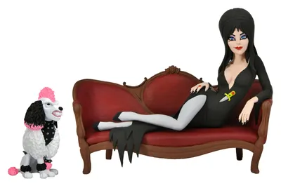 Zdjęcie produktu dla Elvira, Mistress of the Dark Toony Terrors Figurka Elviry na kanapie 15 cm