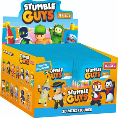 Produktbild von Stumble Guys 3D Sammelfiguren Serie 3 - Crystal Figur - 1 Display (18 Tüten)