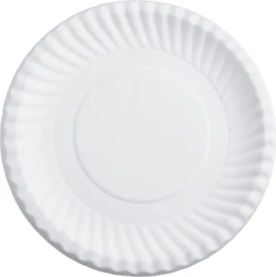 Zdjęcie produktu dla Talerze papierowe jednorazowe EKO talerzyki deserowe białe 18cm 50 szt