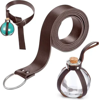 Obrázok produktu pre Halloweenský oblek nekromanta, stredoveké oblečenie, s fľašou na 250 ml elixíru, stredovekým opaskom, pútkom na opasok, na cosplay, kostým čarodejníka, čarodejnice, doplnky,