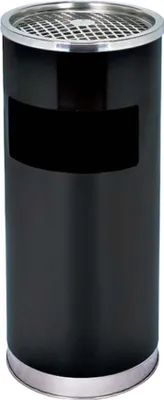 Produktbild von Aschenbecher Stehend – Hochwertige Edelstahl-Abfallbehälter – 25x25x60 cm – Ideal für Außenbereiche – Praktisch und pflegeleicht