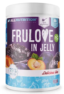 Produktbild von ALLNUTRITION FRULOVE IN JELLY PLUM 1000g PFLAUMENMARMELADE PFLAUMEN bis zu 79% Fruchtanteil