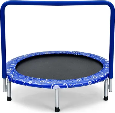 Zdjęcie produktu dla Trampolina dziecięca mini trampolina składana trampolina dla maluchów niebieska + czarna
