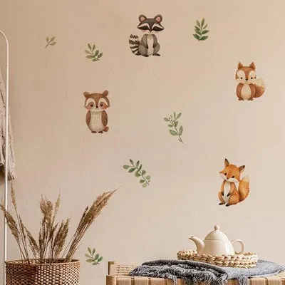 Zdjęcie produktu dla Naklejki z motywami do pokoju dziecięcego, wodoodporne, samoprzylepne, 4 arkusze o wymiarach 30 x 19 cm, idealne do dekoracji pokoju dziecięcego i pokoju zabaw