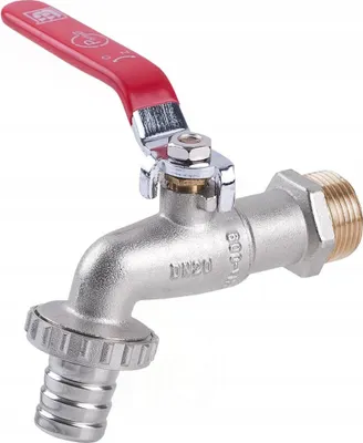 Image de Robinet à boisseau sphérique PHA-009 - 1" - Laiton nickelé - Haute pression - Résistant à des températures allant jusqu'à +120 °C