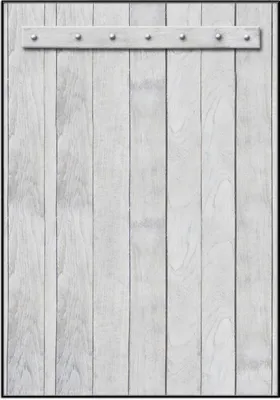 Produktbild von Wallario Wandbild Graue Holztür, Größe: 70,30 x 100,30 cm, Poster mit schwarzem Aluminiumrahmen