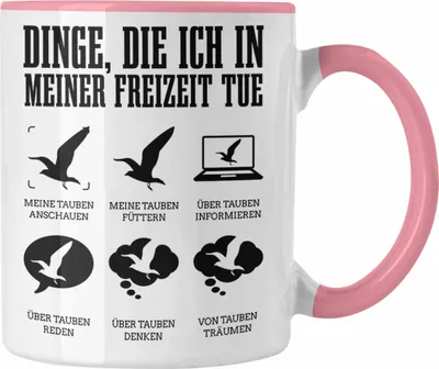 Produktbild von Trendation - Taubenzüchter Taube Geschenk Taubenzucht Geschenkidee Tauben Grafik Taubenflüsterer (Rosa)