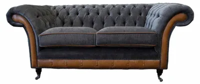 Immagine prodotto di Divano Chesterfield a 2 posti imbottito Divano a due posti in pelle