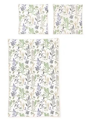Produktbild von Irisette Bettwäsche grün-blau-grau-ecrú 1x 155x220 cm + 1x 80x80 cm