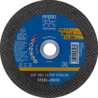 Produktbild von Trennscheibe PFERD EHT PSF STEELOX Ø 180x1,6x22,23 mm