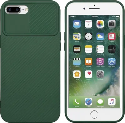 Obrázek produktu pro Cadorabo pouzdro pro Apple iPhone 7 PLUS / 7S PLUS / 8 PLUS Protective Case in Green Kryt na mobilní telefon TPU Case Cover