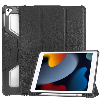 Productafbeelding van Accezz Rugged Trifold Bookcase voor de Apple iPad 9 (2021) 10.2 inch / iPad 8 (2020) 10.2 inch / iPad 7 (2019) 10.2 inch - Zwart