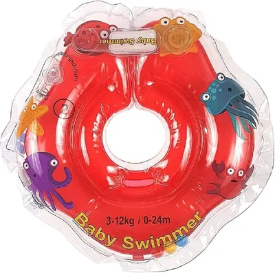 BabySwimmer kółko do pływania na szyję czerwone 3-12 kg GS
