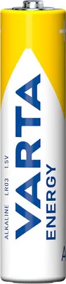 A single VARTA Alkaline battery is shown against a white background.