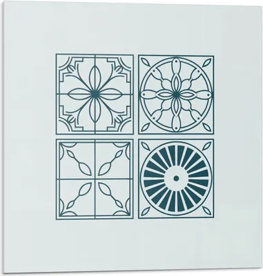 Produktbild von Geometrische Fliesenmuster – Selbstklebende Fliesen – Wandverkleidung – Wandpaneel – PVC Fliesen – Vinylflisen – PCV Flisen – Selbstklebend – Wanddeko – 9 Stück 30 x 30 cm