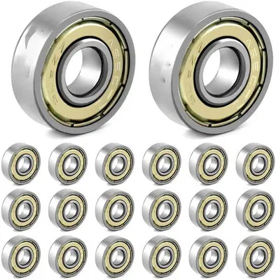 Produktbild von Miniatur-Metall-Kugellager - 20 Stück - 608zz - doppelt geschützt - 8 mm x 22 mm x 7 mm