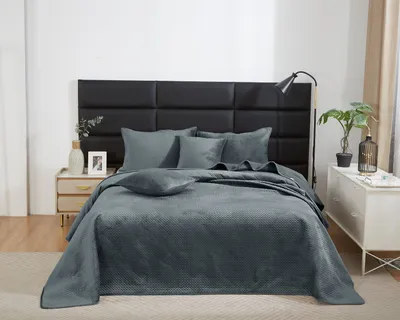 Produktbild von Steppbettdecke VELVET KAPPA Decke PLED 240x220 MAYA DARK GRAY