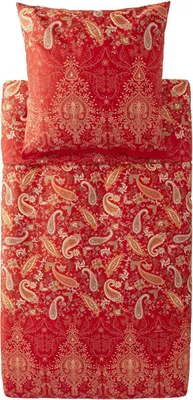 Produktbild von Bassetti Satin-Bettwäsche-Garnitur MONNALISA Farbe ROSSO R1 Größe 155x220+80x80 AL
