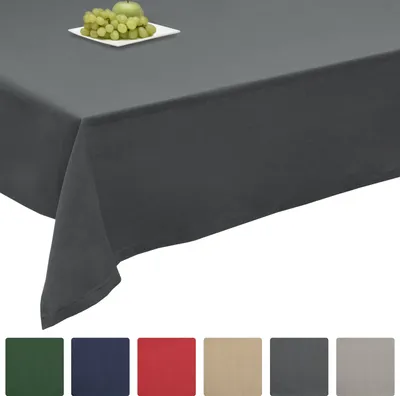 Produktbild von Beautissu Loftflair Tischdecke rechteckig, color:Graphitgrau, Größe:180x140 cm, Artikel Länge (cm):180cm (L), Artikel Breite (cm):140cm (B)