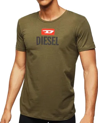 Produktbild von Diesel Herren "T-Diego New D Logo Maglietta" T-Shirt Rundhals Kurzarm Khaki