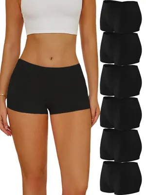 Produktbild von Boxershorts für Damen, Baumwolle, Unterwäsche – Set mit 6 Stück – Größe S