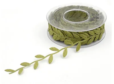 Productafbeelding van Decoratief Lint met Bladeren 25mm x 15m