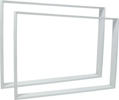 Two white rectangular frames are shown against a white background.