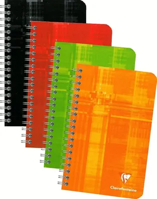 Produktbild von Clairefontaine 8606C Spiralheft (liniert, 11 x 17 cm, 90 Blatt) 1 Stück farbig sortiert