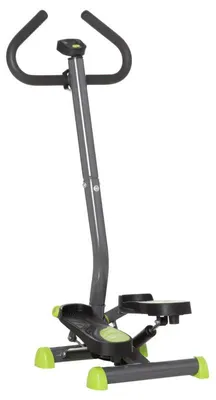 Zdjęcie produktu dla Stepper z uchwytem i wyświetlaczem LCD | Kolor: Szary + Zielony + Czarny | Wymiary: 44 x 55 x 108 cm